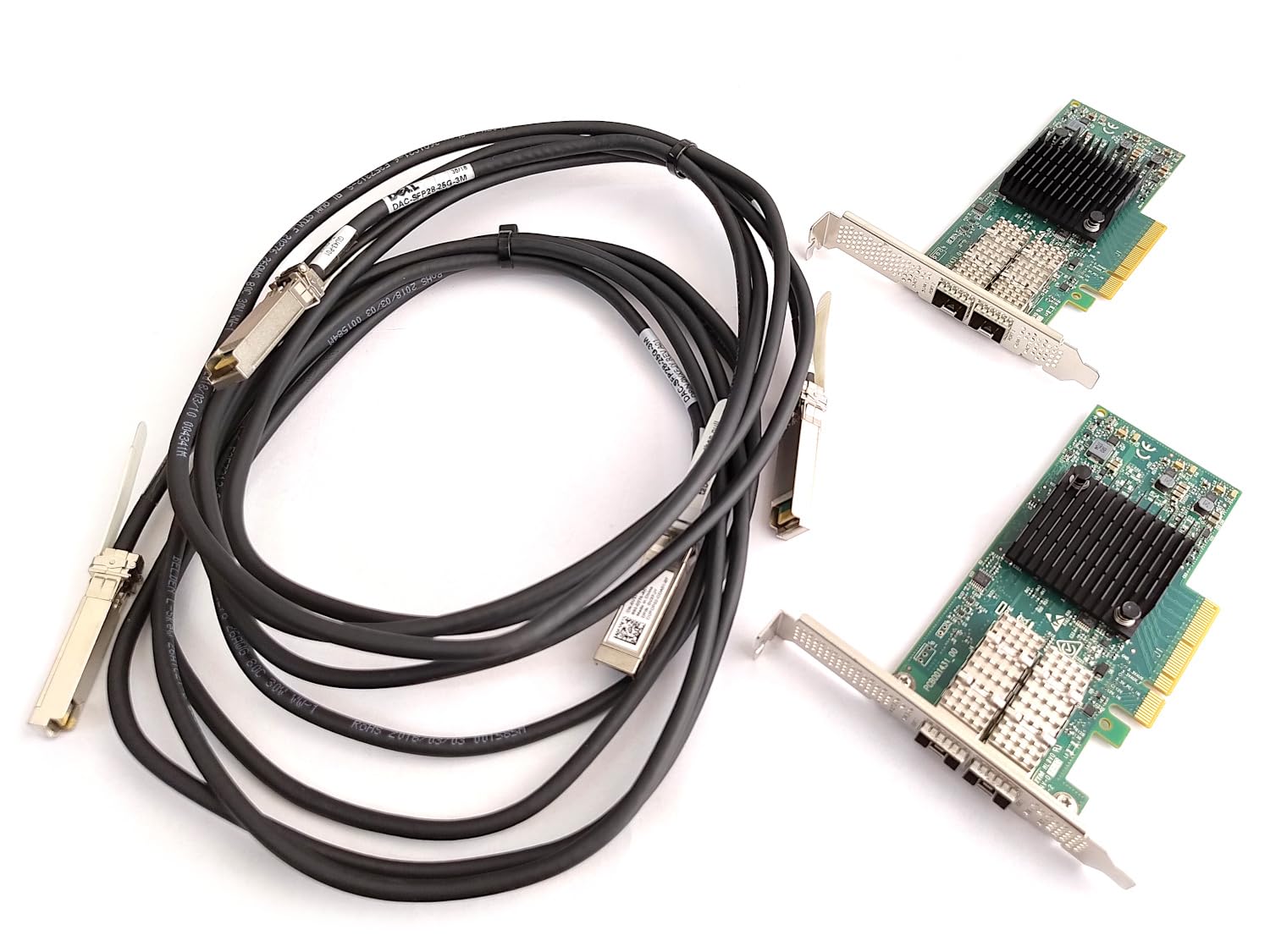 ConnectX-4 25GbE/10GbE +25G AOCケーブル 2セット Mellanox ConnectX